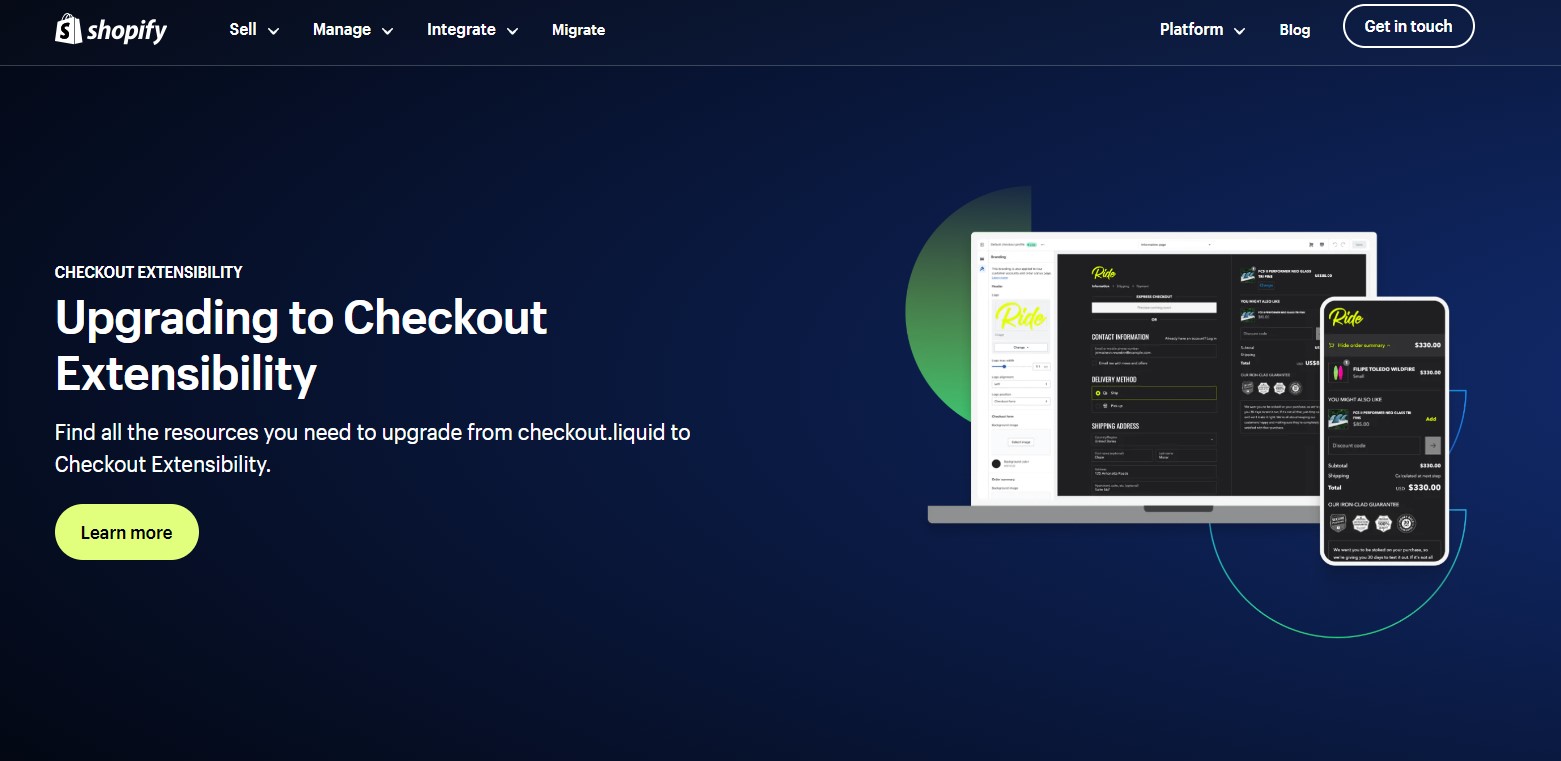 Upgrade Checkout Extensibility Shopify